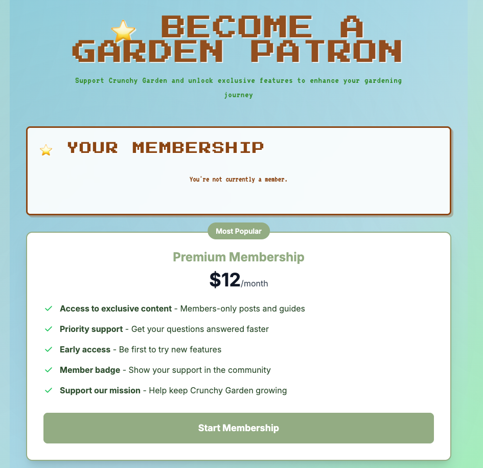 Crunchy Garden Patron